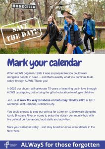 ALWS Walk My Way Brisbane 2025 - Save the Date